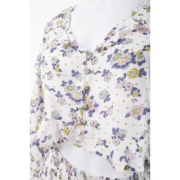 Free People Womens Secret Garden Maxi Skirt & Crop Top Set S Small Floral NWT - Picture 5 of 16